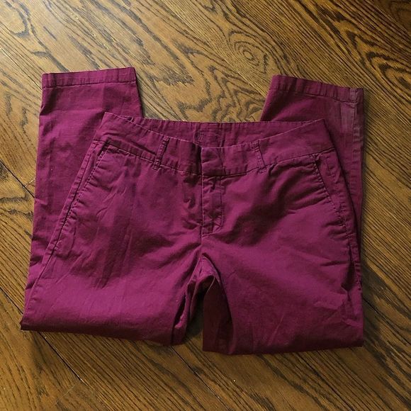 KUT FROM THE KLOTH Womens Maroon Cropped Pants Sz 8 - Picture 9 of 10